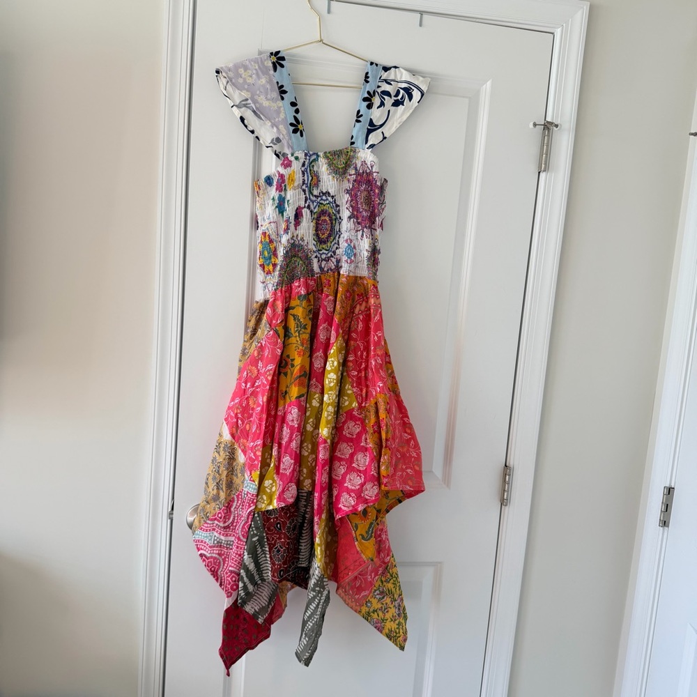 Ashley Taylor Patchwork Handkerchief Hem 100% Cot… - image 3